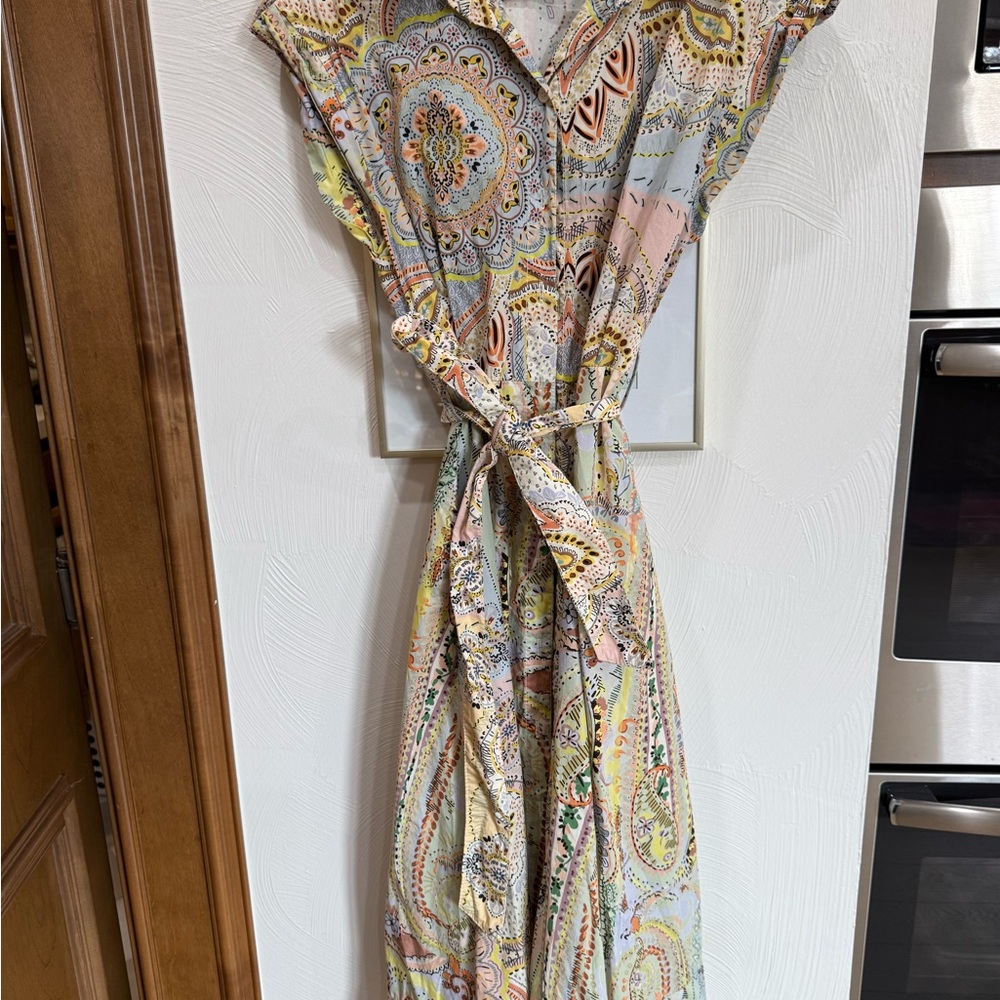 Zara Pastel Paisley Midi Dress - Picture 4 of 9